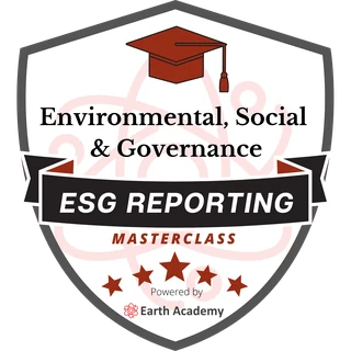 ESG Reporting Masterclass badge, Earth Academy